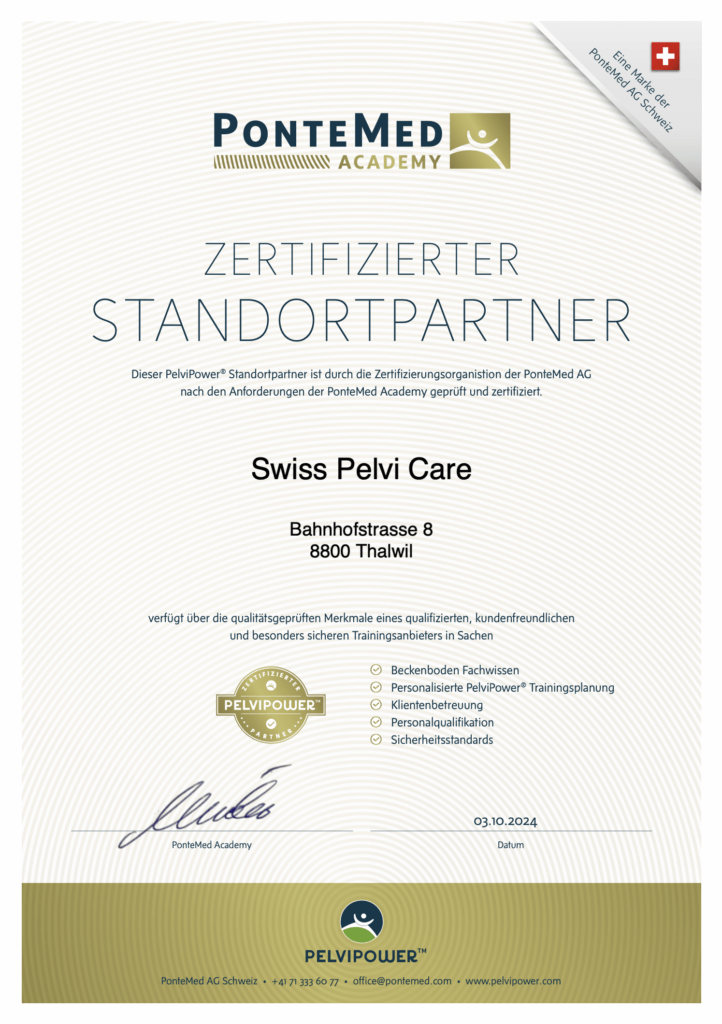 Tom Reulein - Standortzertifizierung - Swiss Pelvi Care, Thalwil